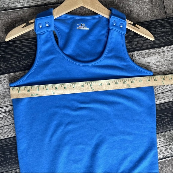 Under Armour Romper Womens Size Small Blue Shorts Heat Gear Sleeveless One Piece - Picture 11 of 12